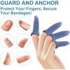 imageDimora Finger Cots Pack of 60 Medium Size Finger Protectors Breathable Bandages for Wound Care Stretchy Sleeves for Gardening Fitness and Cargo Handling WhiteBlue