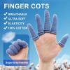 imageDimora Finger Cots Pack of 60 Medium Size Finger Protectors Breathable Bandages for Wound Care Stretchy Sleeves for Gardening Fitness and Cargo Handling WhiteBlue