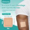 imageDimora Silicone Foam Dressing 3x3 inch with Border 20 Pack Wound Bandage Gentle Adhesive Waterproof Pads for Sensitive Skin Wound Care 75x75 cm3x 3