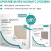 imageDimora Upgrade Silver Calcium Alginate Wound Dressing Antibacterial Non Stick Gauze Highly Absorbent Sterile Bandage Pads4 x 4 Patches 5 PacksSilver alginatepack of 10