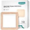 imageDimora Silicone Foam Dressing 3x3 inch with Border 20 Pack Wound Bandage Gentle Adhesive Waterproof Pads for Sensitive Skin Wound Care 75x75 cm6x 6