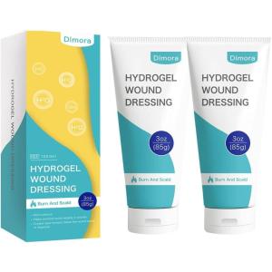 imageDimora Antibacterial Gel Wound Dressing 1oz  Silver Hydrogel First Aid Ointment for Wound Healing Antibacterial Care for Minor Cuts Abrasions Lacerations ampamp Burns Safe NonAmorphous Formula600 Ounce Pack of 2