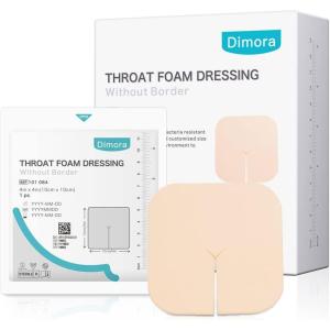 imageDimora Heel Foam Dressing NonAdhesive Hydrophilic Pads Highly Absorbent 55 x 4 in Pack of 5 Waterproof Dressing for Wound Care4x 410PCS Yshape cut