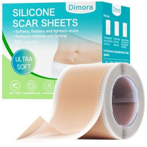 imageDimora Medical Grade Silicone Scar Sheets  Ultra Soft Silicone Scar Tape 16x120quot Roll Waterproof Scar Treatment for Surgical Scars C Section Tummy Tuck Keloid Treatmentscar sheet60