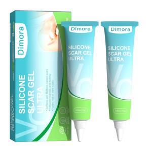 imageDimora Silicone Scar Gel  Scar Cream for Surgical Scars Keloid BumpStretch Marks RemovalAcne Scar Treatment and Csection Recovery 106 oz 30g 2Pack