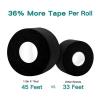 imageDimora Athletic Tape Easy Tear Sports Tape with Serrated Edges Strong Adhesion No Residue Ideal for Gymnastics Boxing Lacrosse Hockey and First Aid Black 15 in x 45 ft Pack of 4Black Athletic Tape 4 Rolls