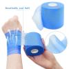 imageDimora Pre Wrap Athletic 4 Rolls Prewrap Headband for Hair 120 Yards Foam Underwrap Athletic Tape Best Padding for Underneath Sports Tape 275 Inches x 30 Yards  Blue