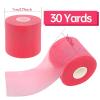 imageDimora Pre Wrap Athletic 4 Rolls Prewrap Headband for Hair 120 Yards Foam Underwrap Athletic Tape Best Padding for Underneath Sports Tape 275 Inches x 30 Yards  Rose Red