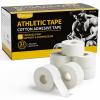 imageDimora Athletic Tape Easy Tear Sports Tape with Serrated Edges Strong Adhesion No Residue Ideal for Gymnastics Boxing Lacrosse Hockey and First Aid White 15 in x 45 ft Pack of 32