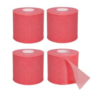 imageDimora Pre Wrap Athletic 4 Rolls Prewrap Headband for Hair 120 Yards Foam Underwrap Athletic Tape Best Padding for Underneath Sports Tape 275 Inches x 30 Yards  Rose Red