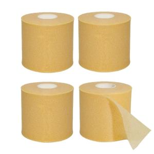 imageDimora Pre Wrap Athletic 4 Rolls Prewrap Headband for Hair 120 Yards Foam Underwrap Athletic Tape Best Padding for Underneath Sports Tape 275 Inches x 30 Yards  Beige
