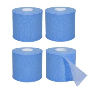 imageDimora Pre Wrap Athletic 4 Rolls Prewrap Headband for Hair 120 Yards Foam Underwrap Athletic Tape Best Padding for Underneath Sports Tape 275 Inches x 30 Yards  Blue