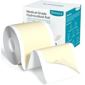 imageDimora Medical Grade Hydrocolloid Roll 2in16ft Highly Absorbent Hydrocolloid Bandages for Wound Care Burn Blister Acne Care Waterproof ampamp Cut to Size