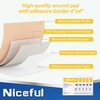 image:image5 Packs Silicone Foam Dressing 4x4 25x25 pad 5 Packs Silicone Foam Dressing 6 x 643 X 43 pad Waterproof Adhesive Dressing High Absorbency