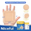 image:image5 Packs Silicone Foam Dressing 4x4 25x25 pad 5 Packs Silicone Foam Dressing 6 x 643 X 43 pad Waterproof Adhesive Dressing High Absorbency