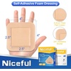image:image5 Packs Silicone Foam Dressing 4x4 25x25 pad 5 Packs Silver Foam Dressing with Adhesive BorderUltra Absorbent Waterproof Wound Dressing