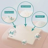 image:imageDimora Silicone Foam Dressing with Border 20 Pack Adhesive 4x4  Silver Ag Sterile Wound Bandage with Gentle Silicone Adhesive Border 4x 4 5 Pack