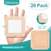 image:imageDimora Silicone Foam Dressing with Border 20 Pack Adhesive 4x4  Silver Ag Sterile Wound Bandage with Gentle Silicone Adhesive Border 4x 4 5 Pack
