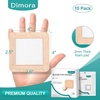 image:imageDimora Transparent Film Wound Dressing 6x8 inch 20 Packs  Silicone Foam Dressing with Border Adhesive 4x4 10 Pack