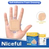 image:imageNiceful 10 Packs Silicone Foam Dressing 16x2 in 10 Packs Hydrocolloid Dressing 4x4 in High Absorbent Bed Sore Bandages Faster Healing