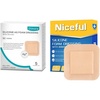 image:image5 Packs Silicone Foam Dressing 4x4 25x25 pad 5 Packs Silver Foam Dressing with Adhesive BorderUltra Absorbent Waterproof Wound Dressing
