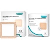 image:imageDimora Silicone Foam Dressing with Border Adhesive 6x6 10 Pack  Silver Ag Sterile Wound Bandage 4x 4 5 Pack
