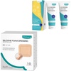 image:imageSilicone Foam Dressing with Border Adhesive 3x3 10 Pack  2 Packs Hydrogel Wound Dressing
