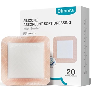 image:imageDimora Sacrum Silicone Absorbent Wound Dressing with Border 7 x 7 Sacral Dressing for Bed Sores Pressure Sore Large Bandage with Gentle Adhesive for Moderate to Heavy Exudate 10 Count6x 6  20 pcs