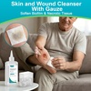 image:imageDimora Portable First Aid Wound Wash Solution OTC Skin and Wound Cleanser for Cuts Abrasions Lacerations Burns SkinNeutral pH  3Pack Travel Size 60mL Each 6oz Total296ml