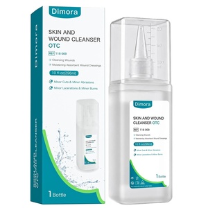 image:imageDimora Portable First Aid Wound Wash Solution OTC Skin and Wound Cleanser for Cuts Abrasions Lacerations Burns SkinNeutral pH  3Pack Travel Size 60mL Each 6oz Total296ml