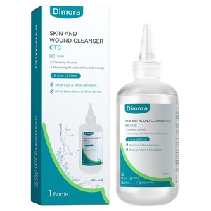 image:imageDimora Portable First Aid Wound Wash Solution OTC Skin and Wound Cleanser for Cuts Abrasions Lacerations Burns SkinNeutral pH  3Pack Travel Size 60mL Each 6oz Total237ml1