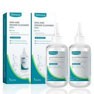 image:imageDimora Portable First Aid Wound Wash Solution OTC Skin and Wound Cleanser for Cuts Abrasions Lacerations Burns SkinNeutral pH  3Pack Travel Size 60mL Each 6oz Total237ml2